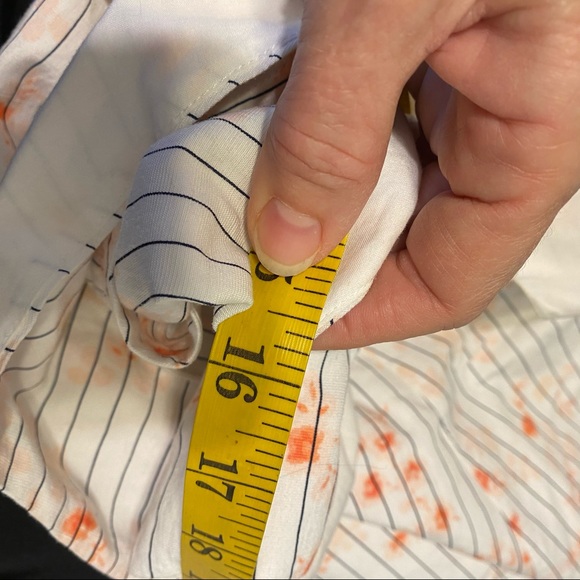 Club Monaco Floral Stripe Dress White Navy Red 00 - Picture 11 of 11